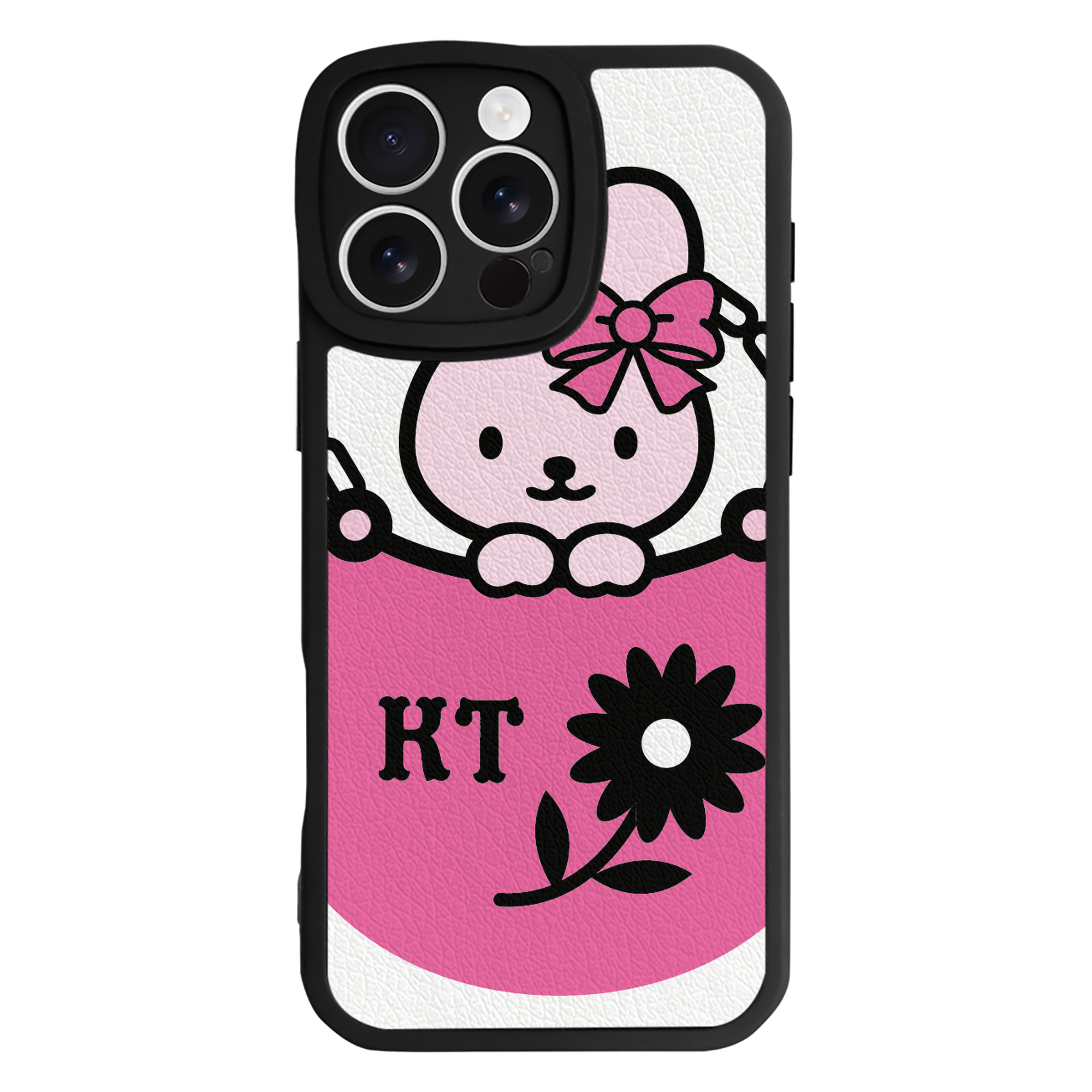（画像用） Hello Kitty ハローキティ 【iPhone 16シリーズ対応】シリコンスマホケース（レザー調） 材質：シリコン